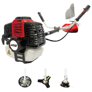 BRAVIX 2.5HP 52cc 2 Stroke Sidepack Brush Cutter Machine with 40T, 3T,Tap n Go & Harvester Attachment