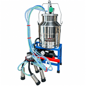 Bravix 0.75HP 25 Liter Stainless Steel Automatic Milking Machine with Single Bucket